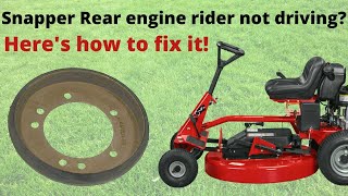 Snapper mower not driving Heres how to replace the friction drive disk [upl. by Pisarik]