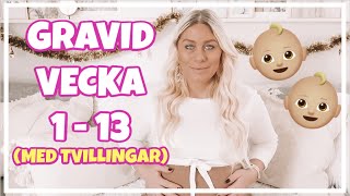 GRAVID VECKA FÖR VECKA  vecka 1  13 med tvillingar [upl. by Sapphire]