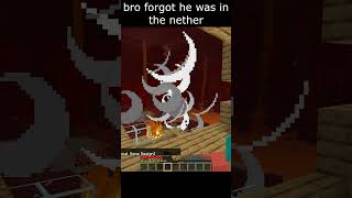 bro forgot he was in the nether 💀 minecraft [upl. by Sido277]