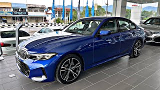 New 2023 BMW 320i M Sport Blue Color  exterior amp interior details walkaround [upl. by Annaxor]