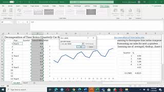 Decomposition of Time Series Components Using Excel [upl. by Nolaj]