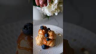 Low carb NO sugar caramel profiteroles🍮lowcarbdiet [upl. by Trebeh]