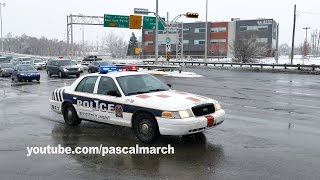 Cops block road for ambulance motorcade  Cortège coin Taschereau  StGeorges [upl. by Greggory]