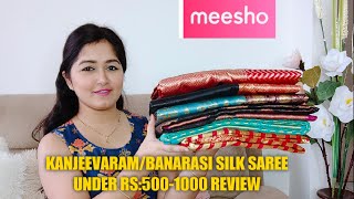 Meesho Traditional Silk SareeKanjeevaram Silk Banarasi Silk Saree Review Start Rs559 Only meesho [upl. by Lectra]