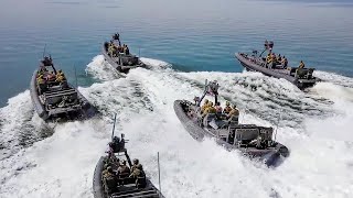 US Navy Special Training to Chase amp Capture Illegal Boats at Sea [upl. by Ardnoek566]