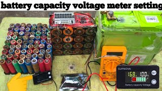 battery capacity voltage meter setting in battery [upl. by Notyad]