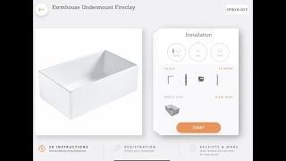 Installing SINKOLOGY Farmhouse Undermount Fireclay Sink  Preview of the Free BILT App for Install [upl. by Okimat384]