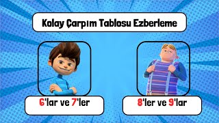 Çarpım Tablosu Kolay Ezberleme 6lar 7ler 8ler 9lar  3 ve 4 Sınıflar Çarpım Tablosu [upl. by Nesahc528]