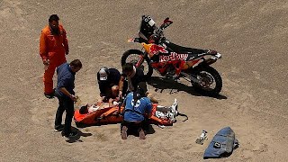 Sunderland crashes out of 2018 Dakar Rally [upl. by Aneen707]