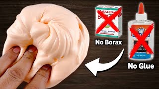 How to make Slime without Glue or Borax  No Glue No Borax Fluffy Slime at home ASMR [upl. by Adlar88]