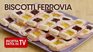 BISCOTTI FERROVIA di Benedetta Rossi  Ricetta TV Fatto in Casa per Voi [upl. by Kirshbaum]