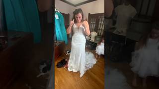 Her wedding dress had an unexpected surprise ❤️ [upl. by Bohman]