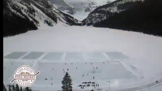 Lake Louise Pond Hockey Classic  Ice Rink Build Time Lapse [upl. by Masry737]