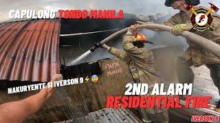 2nd Alarm Residential Fire Capulong Tondo Manila  Iverson Fire Rescue Volunteer [upl. by Nennahs]