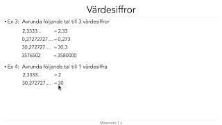 7  Avrundning och överslag [upl. by Jael]