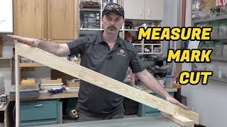 How To Make Common Rafters Measure Mark amp Cut [upl. by Annelg]