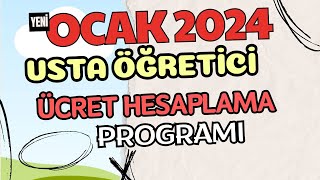 Ocak 2024 usta öğretici maaş hesaplama uygulaması Bu ay ne kadar maaş alacağım Örnek ücret hesabı [upl. by Xenia]