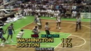 NBA on USA  1982 Eastern Semis Washington  Boston Game 5 Overtime 22 [upl. by Doniv]