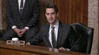 April 7 2022 Senator Cotton QampA During Senate Armed Services Committee Hearing [upl. by Nlycaj683]