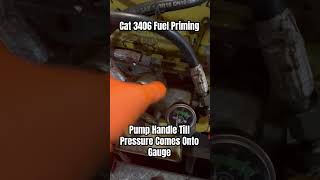 Priming A Cat 3406 Diesel Engine Fuel Filter cat caterpillar 3406 diesel dieselengine 4stroke [upl. by Soule209]