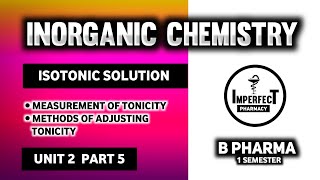 Isotonic Solution  Measurment Of Tonicity  Methods Of Adjusting Tonicity  B Pharma 1st Semester [upl. by Nilatak]