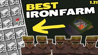 IRON Farm OPTIMIZED for Minecraft Bedrock 121  Best 2024 Design  TUTORIAL [upl. by Lisandra]