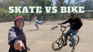 ¿QUIEN PUEDE SALTAR MÁS “SKATE VS BIKER” [upl. by Colline344]