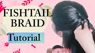 FISHTAIL Braid hairstyle Telugu Tutorialeasy hairstyle for long hair easy front braid hairstyle [upl. by Otrepur80]