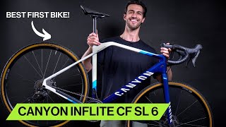 Canyon Inflite CF SL 6 Review  5 Reasons Why It Is The BEST First Bike [upl. by Natsud]