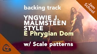 Yngwie Malmsteen Style Phrygian Dominant Backing Track NeoClassical Metal [upl. by Odrahcir727]