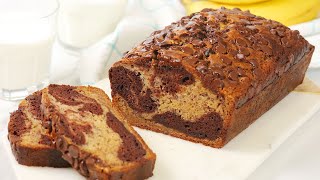 Chocolate Swirl Banana Bread  Easy amp Delicious Baking [upl. by Eilram]