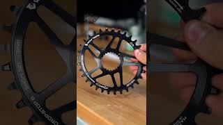 installing a oval chainring maintenance mtbpro mountainbike mtb bike [upl. by Ellennahc]