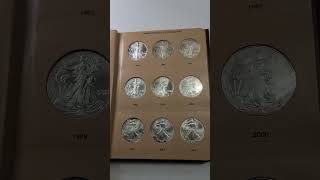 19862019 Silver Eagle 34 Coin Set in Dansco Album [upl. by Cirdek]