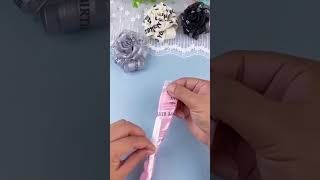 Learn how to make roses with ribbons so simple diyideas diy crafting [upl. by Hanny476]