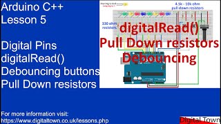 93 Arduino C  Lesson 5 Reading digital pins with digitalRead [upl. by Bang]