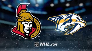 Arvidsson scores twice as Predators down Sens 52 [upl. by Anyat]