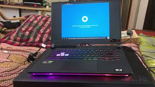 ASUS ROG Strix G15 G513QMHN319TS Starting The laptop First Time [upl. by Ecnarretal]