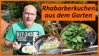 Rhabarberkuchen aus der eigenen Ernte Rezept in der Video Beschreibung [upl. by Diarmuid]