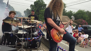 Oakboro NC 58th Annual Parade  KISS Covers Deuce  Parasite  Black Diamond 2016 [upl. by Irtimd]