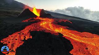 Eruption Piton de la Fournaise le 6 Juillet 2023 [upl. by Lamahj426]