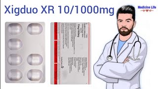 Xigduo XR 10mg  1000 mg tablet use review in hindi  uses  dose  benefits  Sideeffects [upl. by Mic755]