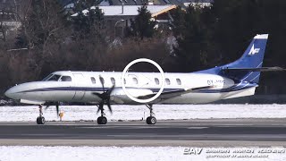 Fairchild Swearingen Metroliner  North Flying OYNPF  takeoff at Innsbruck Airport [upl. by Babette]