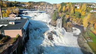 Høstfarger ved Hønefossen i Ringerike [upl. by Hutchinson]