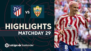 Resumen de Atlético de Madrid vs UD Almería 21 [upl. by Adnaugal]