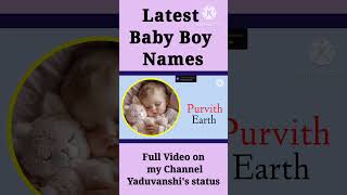 Latest baby boy names 2024  hindu ladkon k naye naam  babies name  ladkon k naye nam boy names [upl. by Irrehc436]