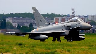 takeoff of 3 Eurofighter Typhoon of the Spanish Air Force [upl. by Htenek415]