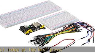 HUAREW Breadboard Kit with Power Supply Module， Jumper Wires，Battery Clip，830 amp 400 tiePoints Brea [upl. by Nnylak]