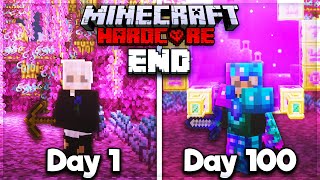 I Survived 100 Days of HARDCORE Minecraft in the END ONLY [upl. by Aicinad288]