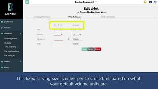 How to price drinks with our Drink Price Calculator  Backbar [upl. by Wein46]