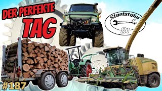 Der perfekte Tag  Holz  Unimog  Jeep und der Krone 1180 👑 Werkstatt vlog 187 Steelstyler [upl. by Sparrow]